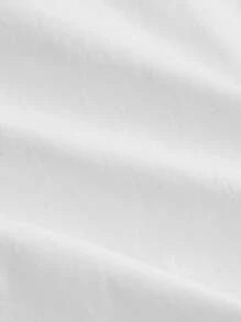 SHEIN 青少年女孩前收褶泡泡袖襯衫 - 白色 - 查看 4