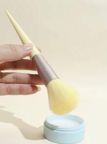 13 piezas Juego de brochas de maquillaje con bolsa de almacenamiento de terciopelo, que incluye brocha para polvo, brocha para rubor, brocha para sombra de ojos y otras herramientas de maquillaje profesionales, fácil de almacenar, juego de brochas, kit de brochas de maquillaje, juego de brochas de maquillaje, kit de maquillaje completo, juego de brochas de maquillaje, kit de maquillaje completo, kit de brochas, juego de brochas de maquillaje, set de regalo de maquillaje - Amarillo - Ver 6