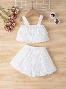 SHEIN 嬰兒女孩襯裙上衣和短褲