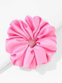 1入組女士素色休閒髮圈 - 藕粉色 - 查看 2