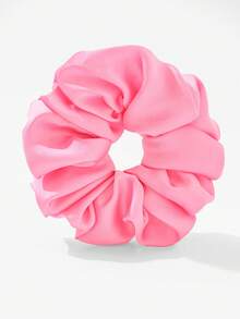 1入組女士素色休閒髮圈 - 藕粉色 - 查看 3