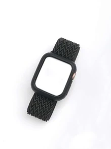 二合一錶帶和保護殼適用於Apple Watch - 黑色 - 查看 3