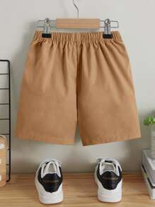 SHEIN 小男童接縫細節短褲