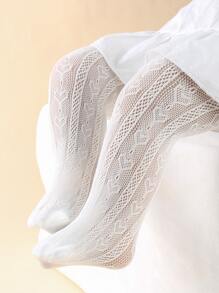 3pairs Baby Hollow Out Breathable Fabric Tights - Multicolor - View 3