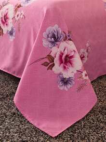 Set colcha sin relleno con patrón floral - Multicolor - Ver 4