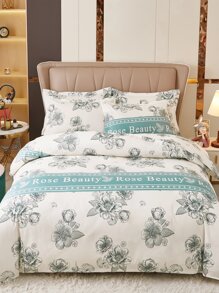 Set colcha sin relleno con patrón floral - Multicolor - Ver 1