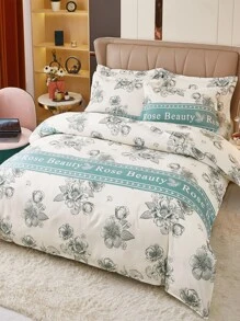 Set colcha sin relleno con patrón floral - Multicolor - Ver 2