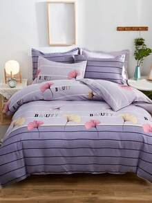 Ginkgo Biloba Pattern Duvet Cover Set Without Filler - Multicolor - View 1