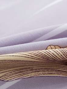 Ginkgo Biloba Pattern Duvet Cover Set Without Filler - Multicolor - View 3