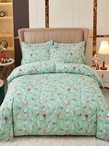 Set colcha sin relleno con patrón floral - Multicolor - Ver 1
