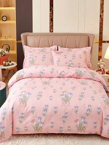 Set colcha sin relleno con patrón floral - Multicolor - Ver 1