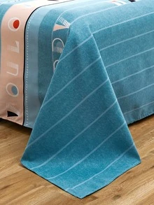 Letter Graphic Duvet Cover Set Without Filler - Multicolor - View 5