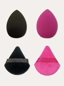 4pcs Makeup Sponge & Puff Set - Multicolor - View 1