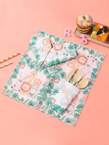 20入組動物印花一次性餐巾