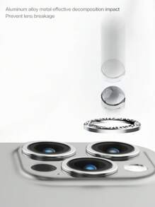 3入組手機攝像頭保護膜 - 銀色 - 查看 3