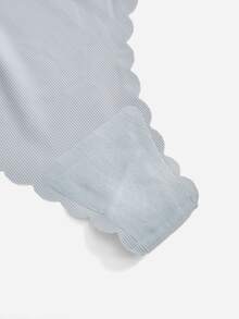 6件素色貝殼邊丁字褲套裝