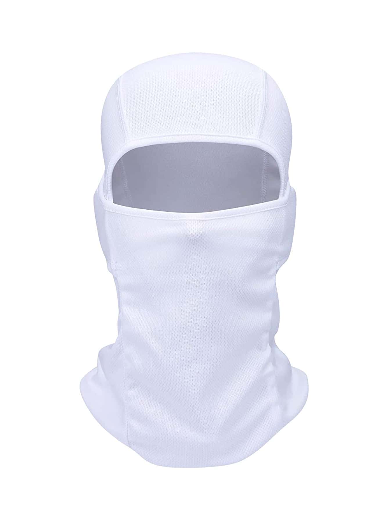 1pc Men Hollow Out Sun Protection Sporty Balaclava Cap For Outdoor Travel - White - View 1
