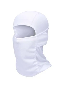 1入組男士鏤空防曬運動巴拉克拉法帽適用於戶外遊玩 - 白色 - 查看 2