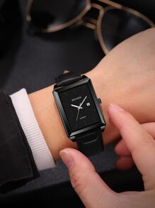 DIJANES Men Square Pointer Quartz Watch