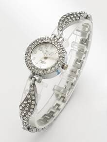 1 chiếc đồng hồ thạch anh trang trí bằng đá thạch anh & 1 chiếc vòng tay sao biển quyến rũ - Bạc - Xem 3