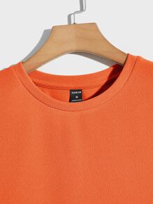 GENTILAND 男士字母補丁細節背心上衣 - 橘色 - 查看 6