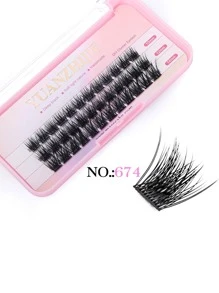 3 Đường DIY Mi Lông Mi Giả Kéo Dài Và Phóng To Hiệu Ứng Mắt Làn Mi Nối Dài Nữ Trang Điểm Chống Rụng Lông Mi Tia Cilias - màu đen - Xem 3