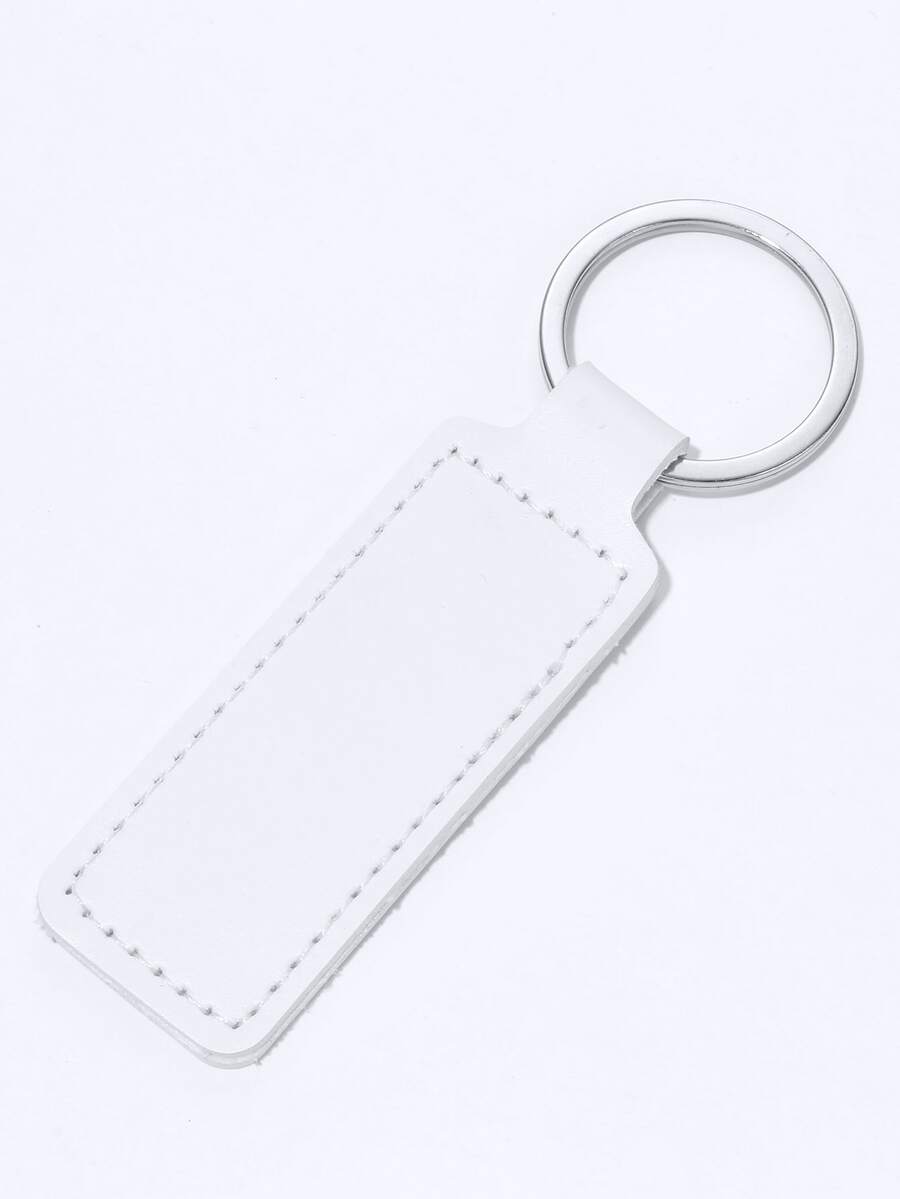 1入組女士素色休閒鑰匙圈 - 白色 - 查看 1