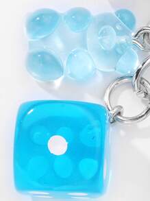 1pc Women Cartoon Bear Charm Cute Keychain Valentine's Day Valentines Souvenir Car Accessories Bag Charm School Goth Y2k Christmas Gift Ideas Bag Lanyards With Id Holder Car Accessories Bag Charms Car Accessories Teacher Friend Sister - Blue - View 3