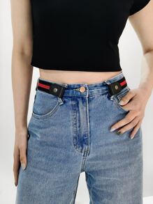 1入日本風隱形無痕鬆身牛仔裙皮帶 - 彩色 - 查看 4