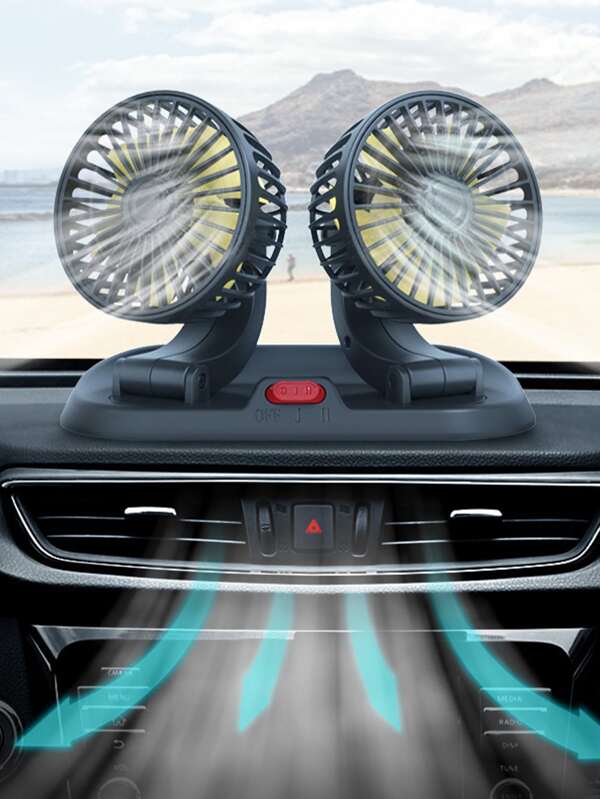 1pc Doubleheaded Foldable Car Fan SHEIN USA