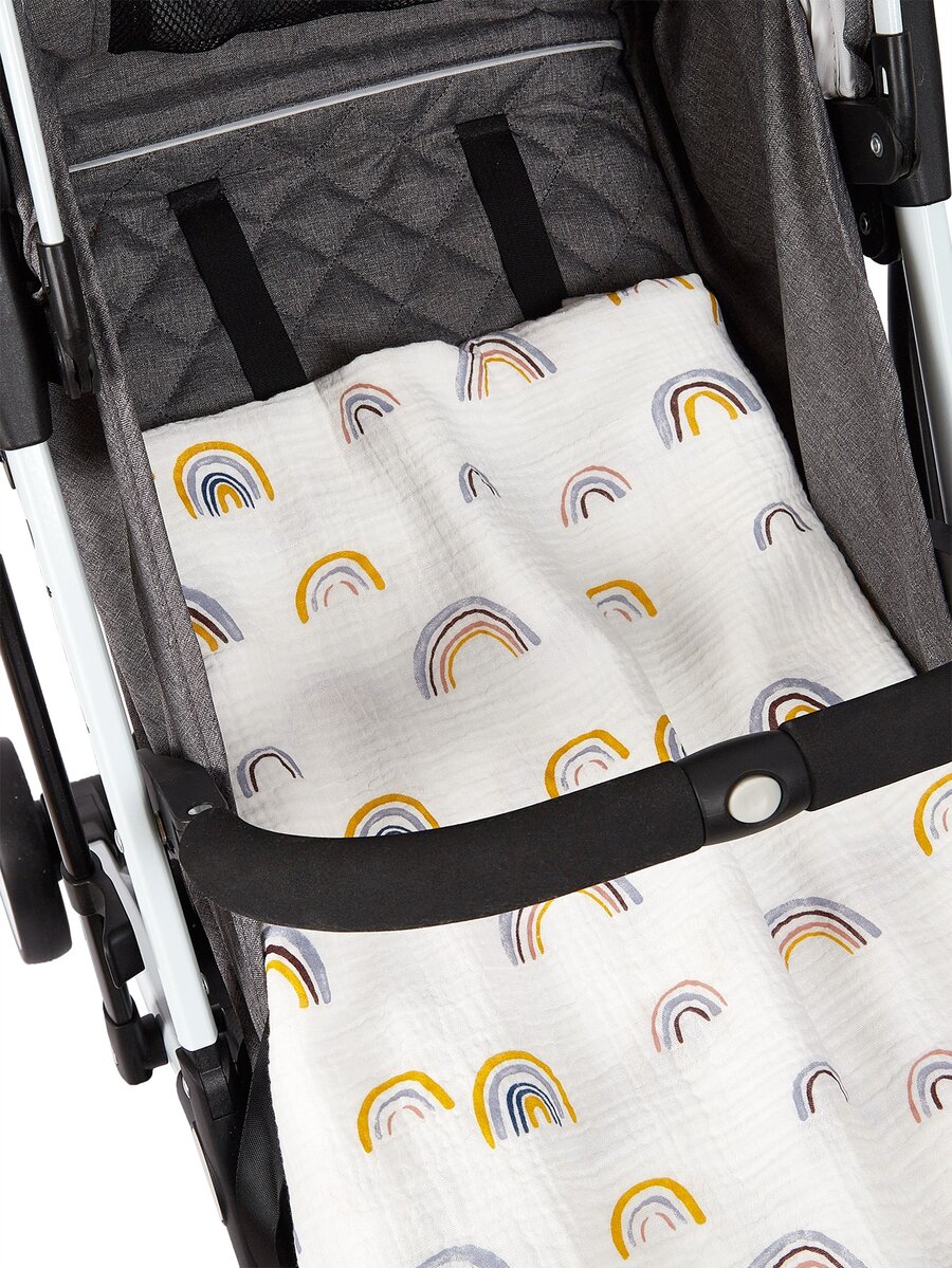 1入組嬰兒彩虹樣式繈褓毯 - 彩色 - 查看 1