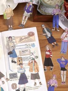 Infeel.Me 30pcs Cartoon Figure Graphic Sticker - Multicolor - View 2