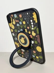 1入組黑色防震殼,帶360度旋轉支架,適用於iPad Air 4/5,多色可愛卡通鴨圖案平板保護套,適用於三星A7 Lite 8.7吋平板電腦,加厚皮革保護套帶有防震保護,適用於華為Matepad 10.4吋平板電腦 - 彩色 - 查看 2