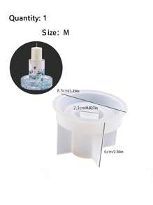 1pc Candle Holder Design DIY Silicone Mold - White - View 4