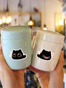 40 miếng dán hình mèo hoạt hình - màu đen - Xem 2