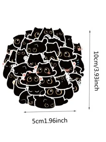 40 miếng dán hình mèo hoạt hình - màu đen - Xem 5