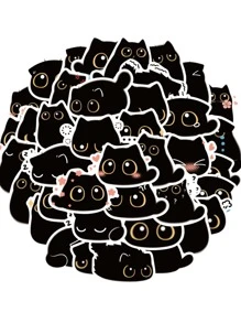 40 miếng dán hình mèo hoạt hình - màu đen - Xem 6