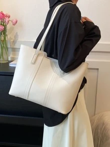 Fashion Large Capacity Solid Color Women's Tote Bag Shoulder Bag Shopping Bag For Going Out To Shopping Malls In Saudi Arabia For Traveling To Work And Commuting. Suitable For Young Women, College Students, Working White-Collar Workers, Gifts, Young Girls, Shopping, Vacation, Easy To Carry, Leisure And Vacation, Business Casual Woman Bag Perfect For Office Business And Work, Work Bag Women, Ideal For Everyday Elegance & Special Occasions, Eye-Catching Work Bags For Women