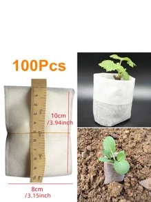 100 piezas Bolsa de cultivo unicolor - Blanco - Ver 5