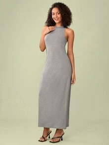 SHEIN BASICS Vestido tank unicolor