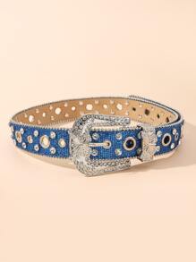 1 Nữ Bướm & Kim Cương Giả Trang Trí Khóa Hình Học Quyến Rũ Dây Trang Trí Hàng Ngày - Màu xanh lam - Xem 3