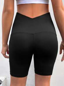 SHEIN 孕婦腹部支撐騎行褲帶手機袋