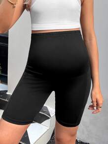 SHEIN 孕婦腹部支撐騎行褲帶手機袋