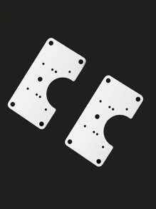 1pc Stainless Steel Door Hinge With 6pcs Screw - Silver - View 1