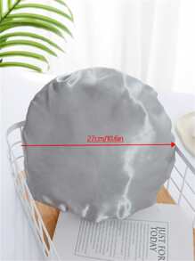 1pc Plain Double Layer Shower Cap - Grey - View 3