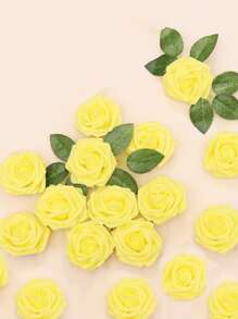 8pcs/set PE Artificial Flower Head, Romantic Simulation Flower Head For Home