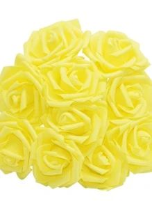 8pcs/set PE Artificial Flower Head, Romantic Simulation Flower Head For Home