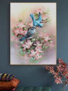 1pc PMMA DIY Diamond Painting Without Frame, Cottagecore Bird & Floral Pattern DIY Diamond Painting For Craft - Multicolor - View 4