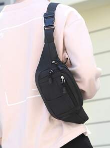 1 件大容量多功能男士单肩胸腰包，适合外出旅行男士包斜挎包腰包腰包返校学生学校用品夏季多口袋胸包万圣节男士礼物秋季圣诞节尖叫男士包腰包旅行包男士斜挎包冬季圣诞礼物