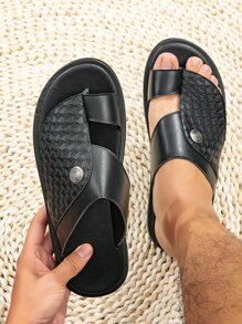 Dép xỏ ngón kiểu nam, Xăng đan kiểu Ả Rập, Dép mùa hè thoải mái cho nam - màu đen - Xem 1